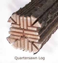 Quartersawn Log